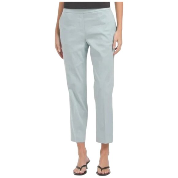THEORY Pearl Blue Linen Blend Treeca Pull-on Good Pants - Picture 1 of 2